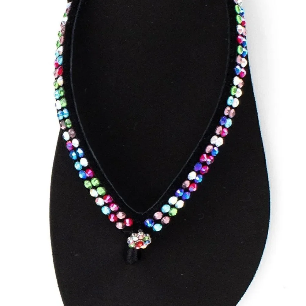 YELLOW BOX JELLOW multi color crystals sz 8.5 - Picture 9 of 9